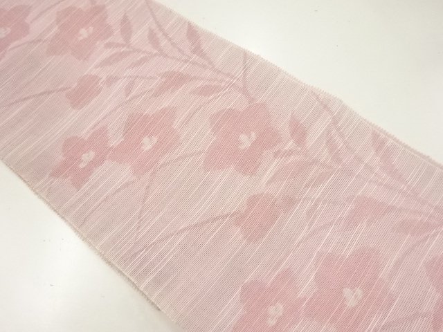 JAPANESE KIMONO / NAGOYA OBI FOR SUMMER / WOVEN BELLFLOWER 